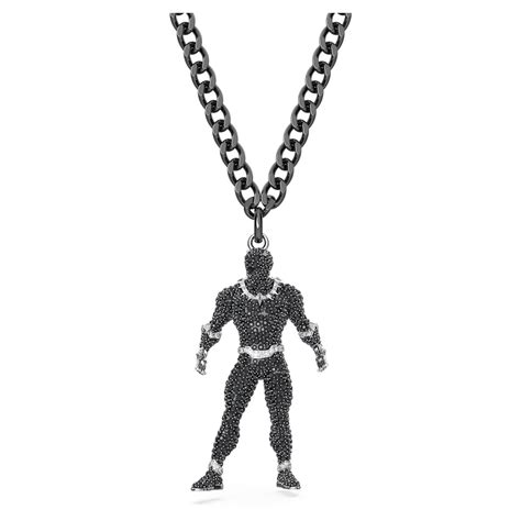Marvel Black Panther Necklace Black Panther Black Ruthenium Plated