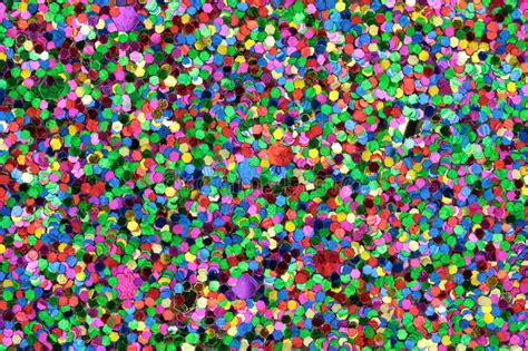 Medium Sized Bluegreenredpinkyellow Glitter Stock