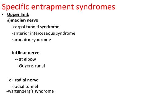 Compressive Neuropathies Of Upper Limb