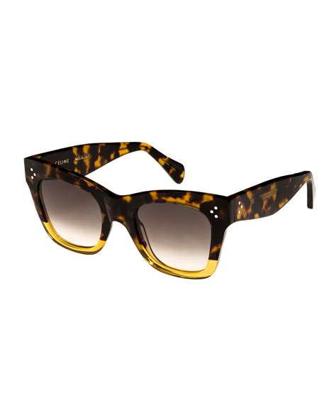 Celine Two Tone Gradient Cat Eye Sunglasses Dark Brown Neiman Marcus
