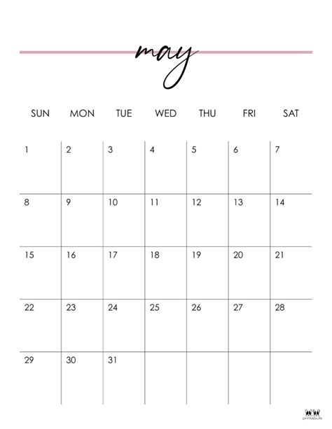 Printable Calendar May 2022 With Holidays