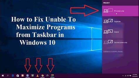How To Fix Unable To Maximize Programs From Taskbar In Windows 10 Youtube