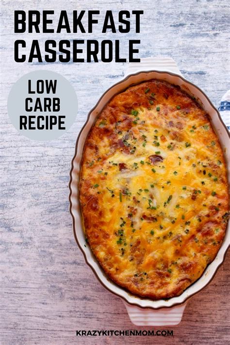 So filling and super simple to prepare! Low Carb Breakfast Casserole | Krazy Kitchen Mom