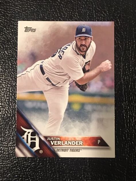 Justin Verlander 2016 Topps Detroit Tigers Series One Baseball Card