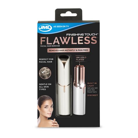 Olay facial hair removal duo takes the part of being a great hair remover while also being the safest to use. JML Finishing Touch Flawless Facial Hair Remover | Wilko
