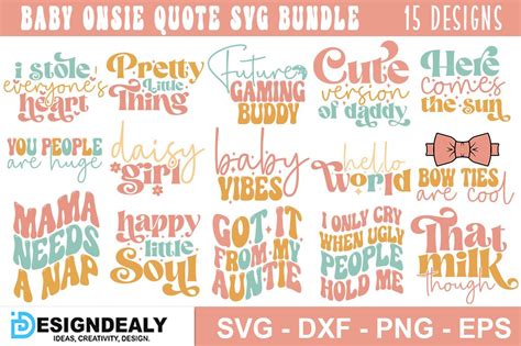 Baby Onesie Quote Svg Bundle Graphic By Designdealy · Creative Fabrica