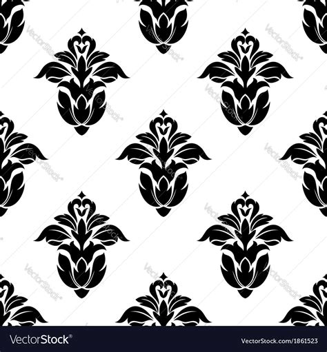 Seamless Pattern Floral Motifs Royalty Free Vector Image