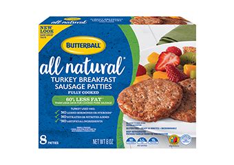 Butterball All Natural Turkey Breakfast Sausage Patties Food Library