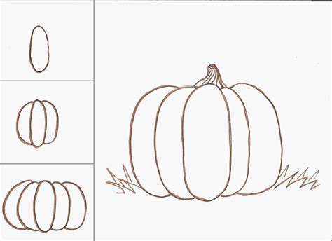 How To Draw A Pumpkin Step By Step At How To Draw