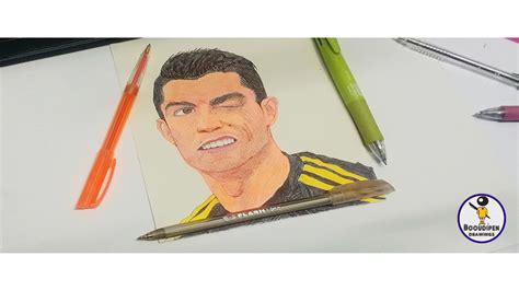 Cristiano Ronaldo Pen Drawing Real Madrid Youtube