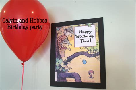 Tiny Scissor Times A Calvin And Hobbes Birthday Party