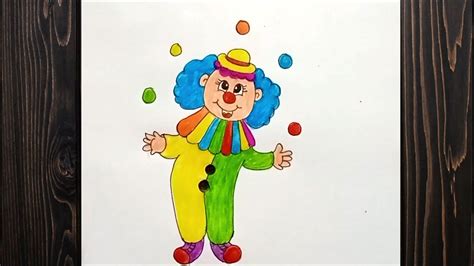 How To Draw Clown Step By Step Very Easy Clown Drawing For