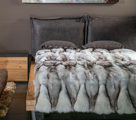 Blue Frost Fox Fur Blanket 100 Real Fur Coats Haute Acorn