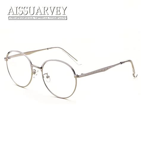 classic vintage round metal eyeglasses exquiste brand designer optical glasses frame clear