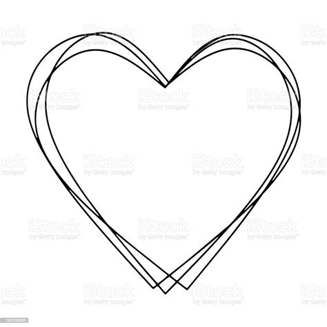 Hearts Frame Ink Drawn Stock Illustration Download Image Now Heart