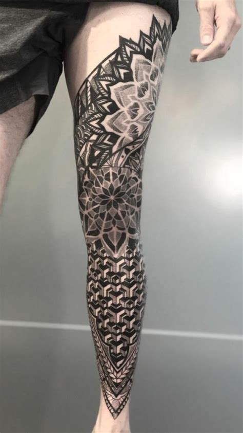 Pin By Mr Lvy Bear On Tatoo Leg Sleeve Tattoo Geometric Sleeve