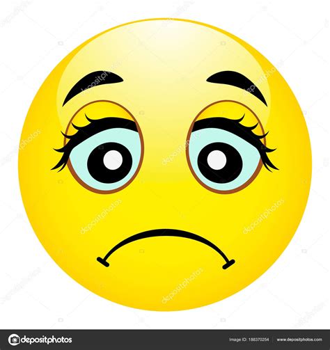 Sad Emoji Wrong Emotion Hurt Emoticon Vector Illustration Smile Icon
