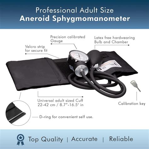 Novamedic Adult Size Self Taking Black Aneroid Sphygmomanometer
