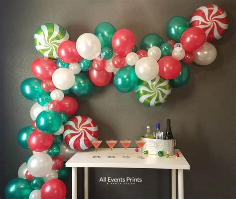 Christmas Is Coming Peppermint Diy Balloon Garland Kit 5 Ft 15 Ft