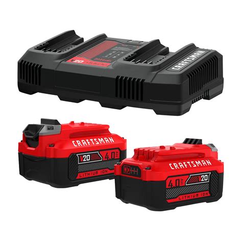 Shop CRAFTSMAN V20* 20-Volt 2-Pack; 4 Amp-Hour Lithium Power Tool