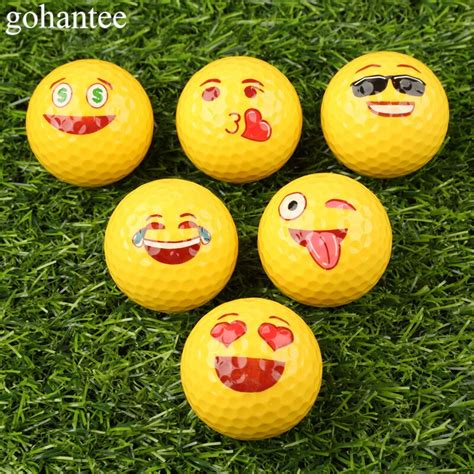 Gohantee 3pcs Funny Emoji Faces Golf Balls Novelty Golf Practice Balls