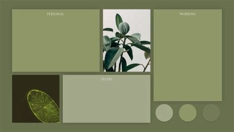 Green Organic Personalize Desktop Organizer Desktop Wallpaper Template