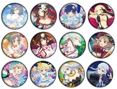 Badge Pins Set Of 12 Kinds 「 シノビマスター Senran Kagura New Link Metal Badge