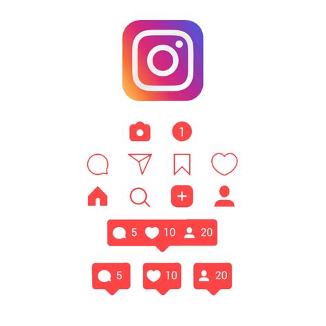 Instagram Icon Set Instagram Notification Png Instagram Logo Png