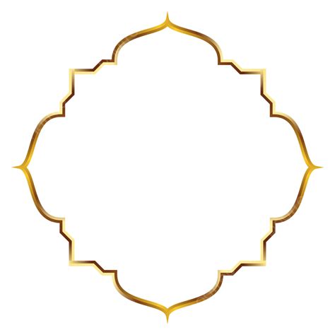 Golden Islamic Frame Design Concept Clipart Vector Islamic Islami