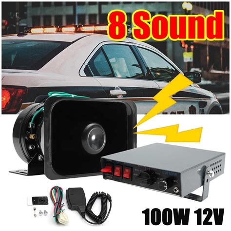 Ev sound car comp at one of the shows we went to. 8 Sound Tones 12V 100W 130dB Loud Car Warning Alarm for ...