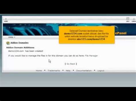 Cara Menambah Domain Addon Domains Di CPanel Hosting By Riauhost Net YouTube