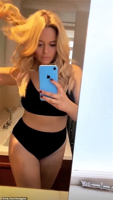 Emily Atack Looks Sensational As She Showcases Her Enviable Curves In A Black Underwear Set