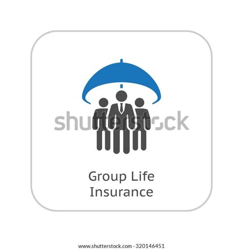 Group Life Insurance Icon Flat Design Stock Vector Royalty Free