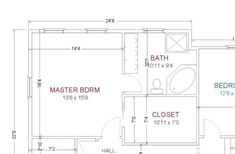 Master Bedroom With Walk In Closet And Bathroom Floor Plans