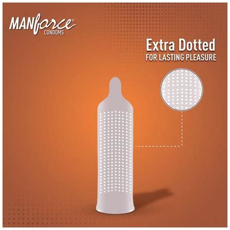 Buy Manforce Condoms Extra Dotted Condoms Hazelnut Flavoured Online At
