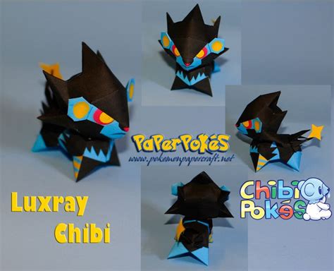 Paperpokés Pokémon Papercrafts Luxray Chibi Pokemon