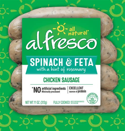Spinach Feta Chicken Sausage Al Fresco