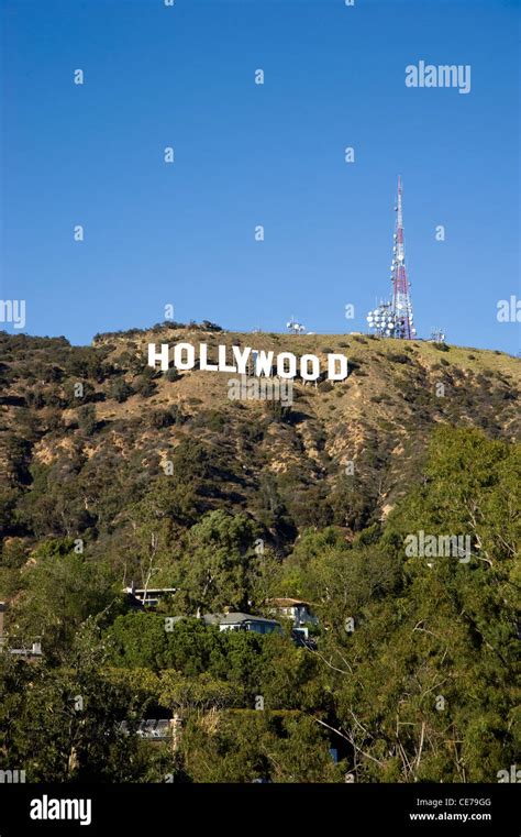 The Famous Hollywood Sign In The Hollywood Hills Stock Photo Alamy