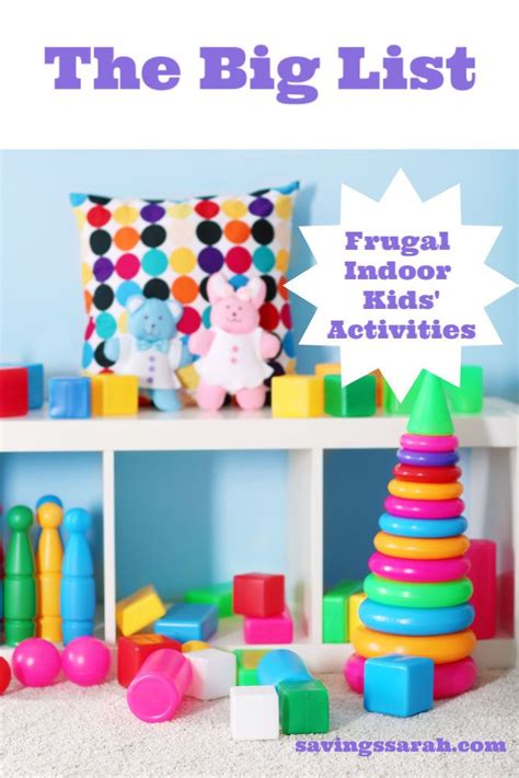 Fun and engaging indoor team building days and ideas for your employees! Big List of Frugal Indoor Activities For Kids - Earning ...