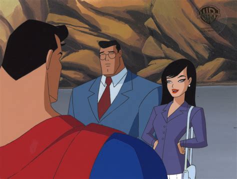 Superman The Animated Series Original Production Cel On Original Background Bizarro Lois Lane
