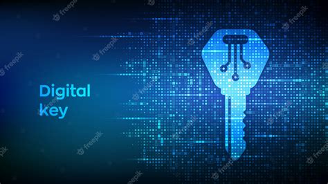 Premium Vector Digital Key Electronic Key Icon Made With Binary Code