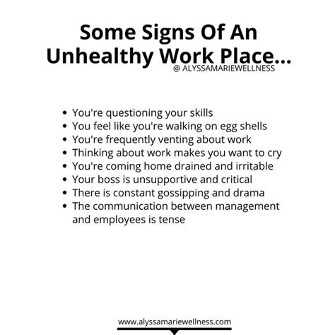 Signs Of An Unhealthy Workplace Job Quotes Work Environment Quotes