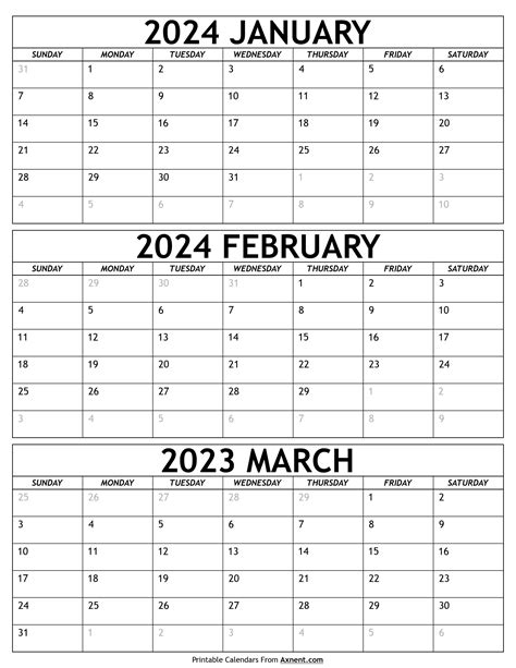 Jan Mar 2024 Calendar Darda Elspeth