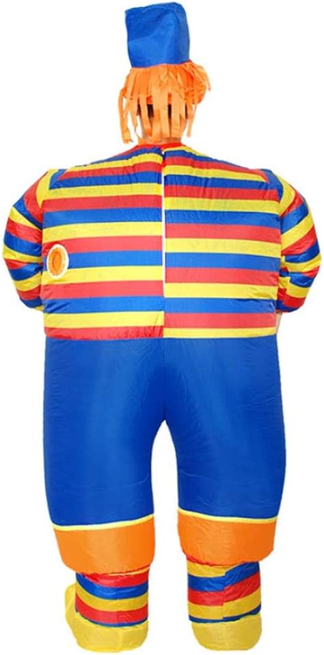 Wangxj Inflatable Jumpsuithalloween Adult Stripe Clown