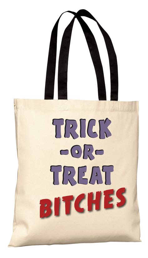 Trick Or Treat Bitches Tote Bag Etsy Tote Bag Bags Tote