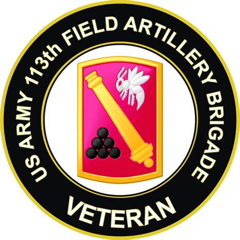 38 Inch Us Army 113th Field Artillery Brigade Veteran Sticker Decal