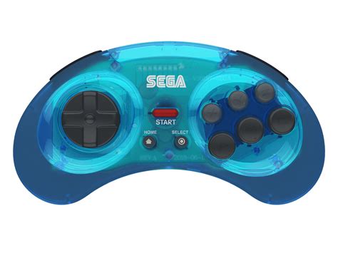 Retro Bit Sega Md 8 Knappar Trådlös Controller Blå Tillbehör Till