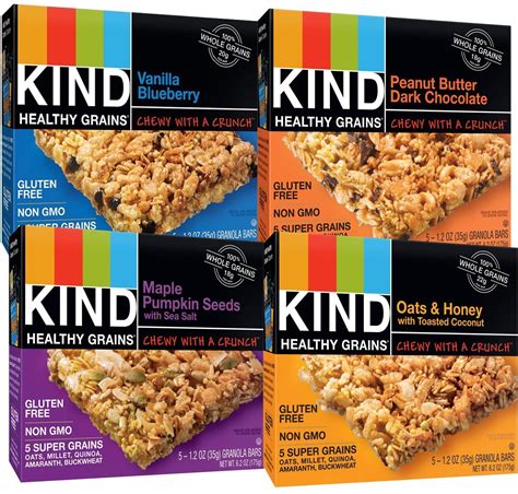 Kind Healthy Whole Grains Granola Snack Bars Count 4 Variety Pack