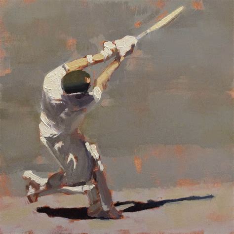 Helen Cooper Daily Painting Six Cricket At The Mcg