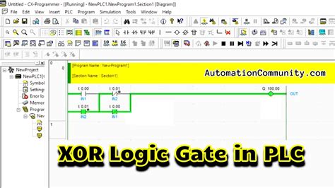 Xor Logic Gate In Plc Ladder Diagram Exor Logic And Truth Table